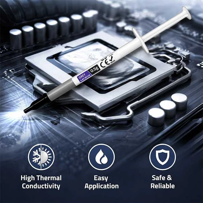 QOLTEC 51651 Thermal paste 4.63W/m-K 0,5g pilkas
