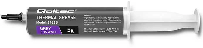 QOLTEC 51656 Thermal paste 5.15W/m-K 5g pilkas
