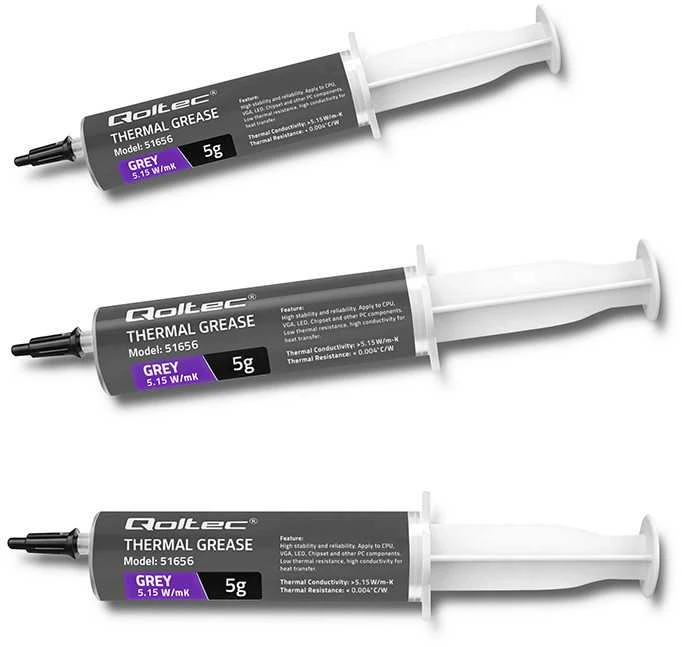 QOLTEC 51656 Thermal paste 5.15W/m-K 5g pilkas