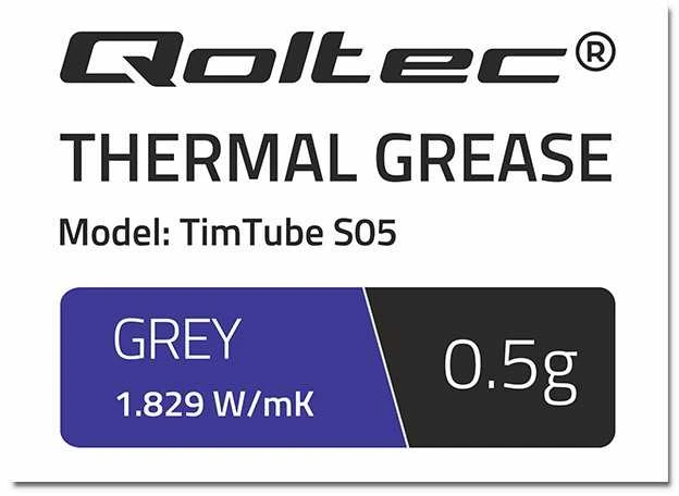 Qoltec terminė pasta TIM TUBE S05 0.5g pilka