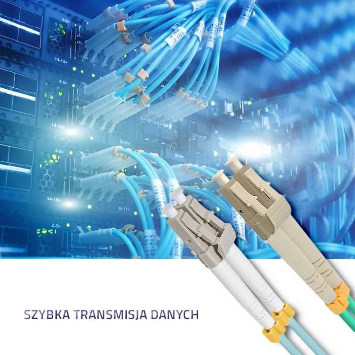 QOLTEC 54076 Qoltec Optic Patchcord LC/UPC - LC/UPC Multimode 50/125 OM3 Duplex 2m
