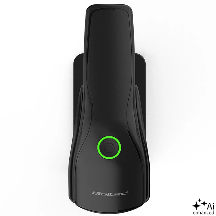 Qoltec Precyzyjny belaidis skaner czytnik kodów kreskowych 1D 2D + stojak na skaner | QR | EAN | USB