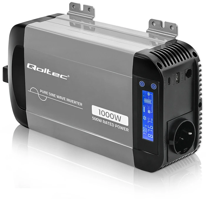 Qoltec Pure Sine Wave | 12V na 230V | 500/1000W