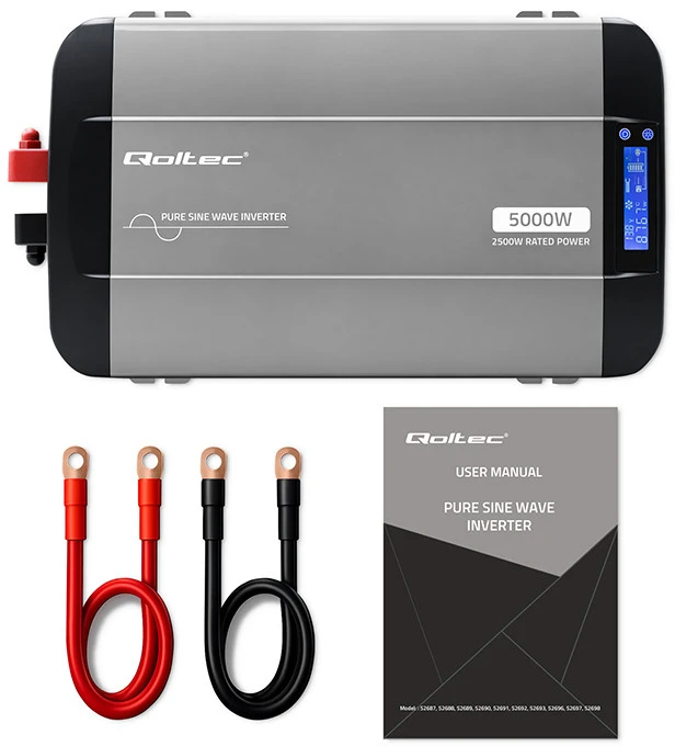 Qoltec Pure Sine Wave | 12V na 230V | 2500/5000W