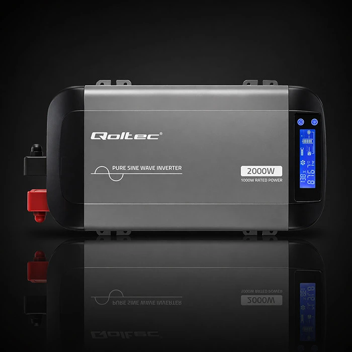 Qoltec Pure Sine Wave | 12V na 230V | 1000/2000W