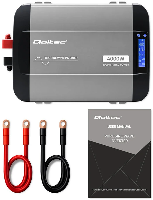 Qoltec Pure Sine Wave | 12V na 230V | 2000/4000W