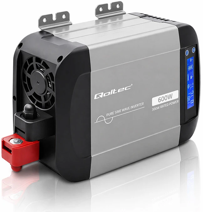 Qoltec Pure Sine Wave | 12V na 230V | 300/600W
