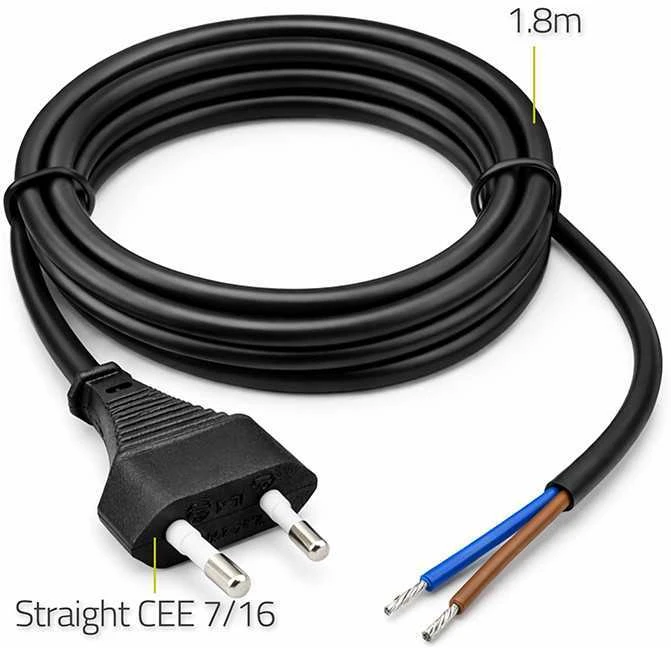 Qoltec Maitinimo kabelis su CEE 7/16 (C) kištuku 2x0.75 mm² 1.8 m