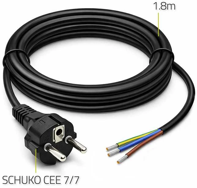 Qoltec SCHUKO CEE 7/7 maitinimo kabelis 3x0.75 mm² 1.8 m