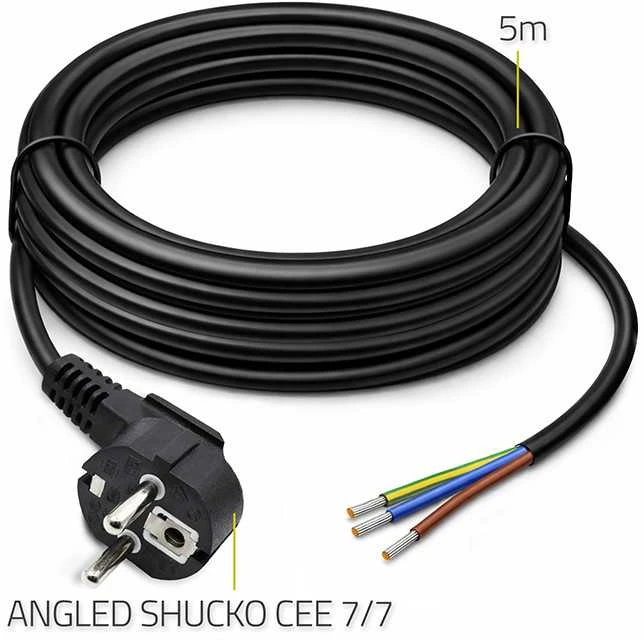 Qoltec Maitinimo kabelis SCHUKO CEE 7/7 5 m 3x0.75 mm²