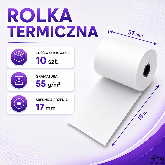 QOLTEC galas ritinys 57 x 15 55g/m2 10vnt be BPA