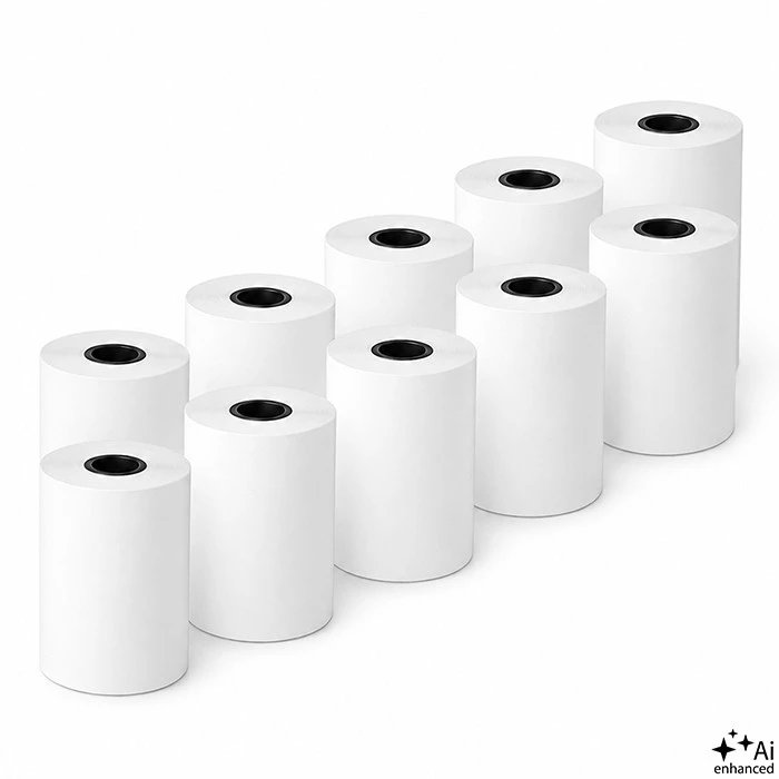 QOLTEC 51896 Apvadai ritinėliai 57 x 20 55g / m2 10 vnt. Būkite BPA