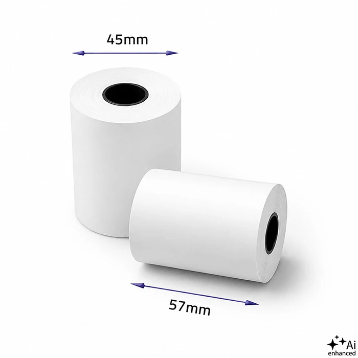 QOLTEC 51896 Apvadai ritinėliai 57 x 20 55g / m2 10 vnt. Būkite BPA