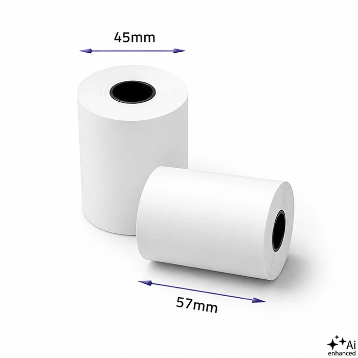 QOLTEC 51897 Terminis rulonas 57 x 40 55g / m2 10 vnt. Būkite BPA