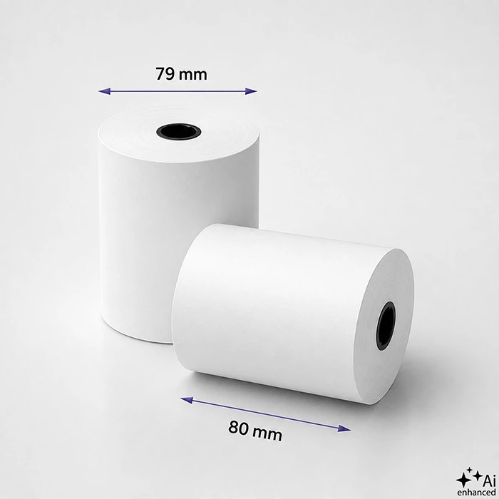 Qoltec 51892 Terminis ritinys 80 x 80 | 55g/m2 | 10 vnt | Be BPA