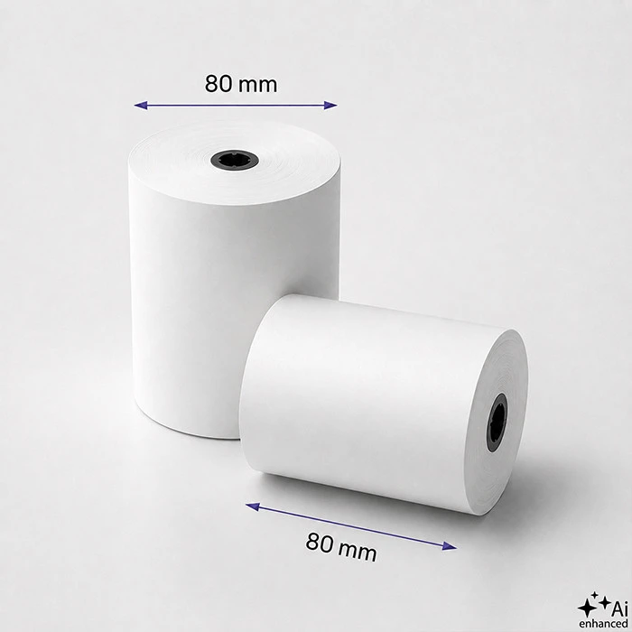 Qoltec Thermal ritinys 80 x 80 | 65g/m2 | 10vnt. | Be BPA