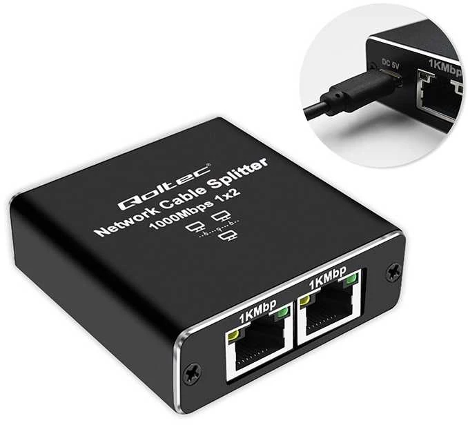 Šakotuvas Qoltec 52249 skirstytuvas mini SWITCH 1x2