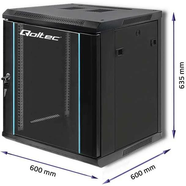 QOLTEC 54467 Rack spintelė 19 colių 4U 600x635mm