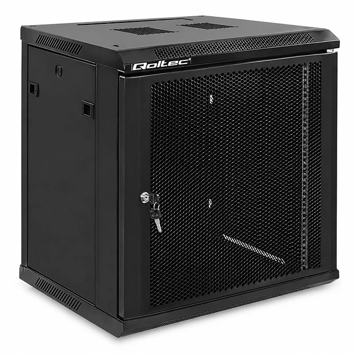 QOLTEC 54488 RACK spintelė 19 colių 12U 450 x 600 x 635 perforuotos durys