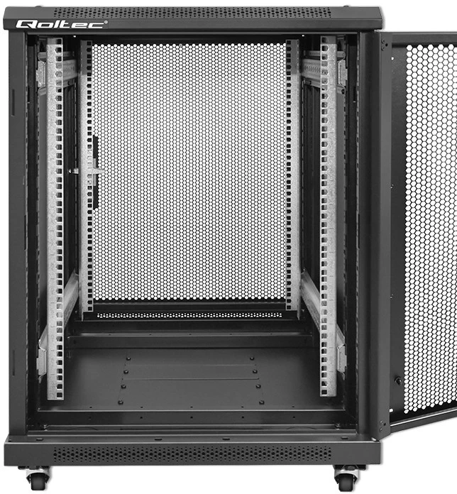 QOLTEC 54519 19 colių RACK spinta / 15U / 600 x 600 x 855 / Perforuotos durys / Plieninis korpusas