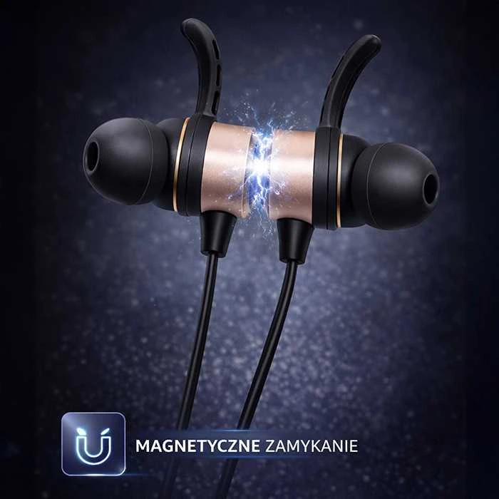 QOLTEC 50842 BT 5.0 JL sports belaidės ausinės magnetic microphone Juodas