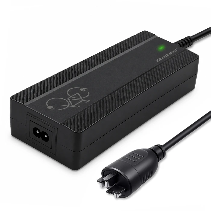 „Qoltec“ greitas įkroviklis elektriniam dviračiui ir paspirtukui, 36 V | 42 V | 4 A | „Bosch“ kištukas + maitinimo laidas