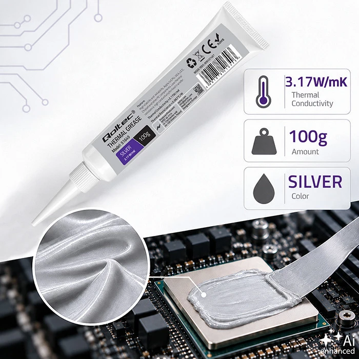 Qoltec terminė pasta 3.17 W/m-K 100g sidabrinė