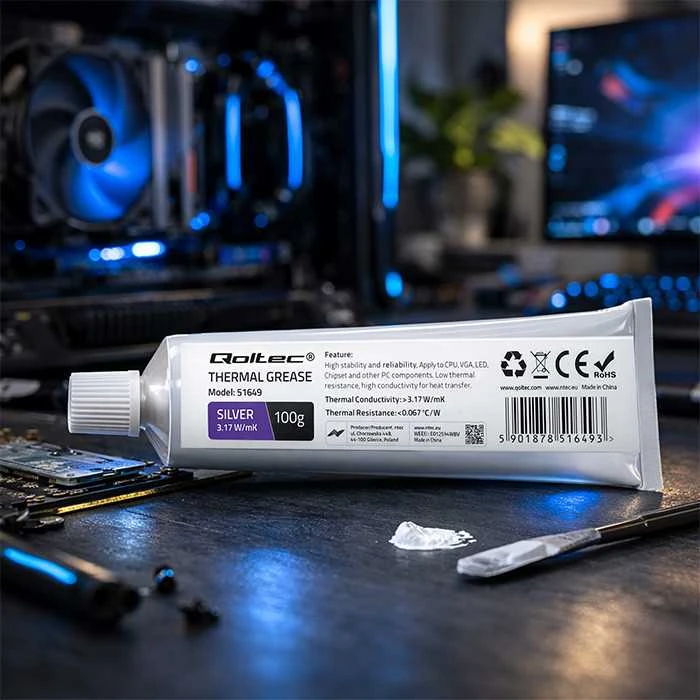 Qoltec terminė pasta 3.17 W/m-K 100g sidabrinė