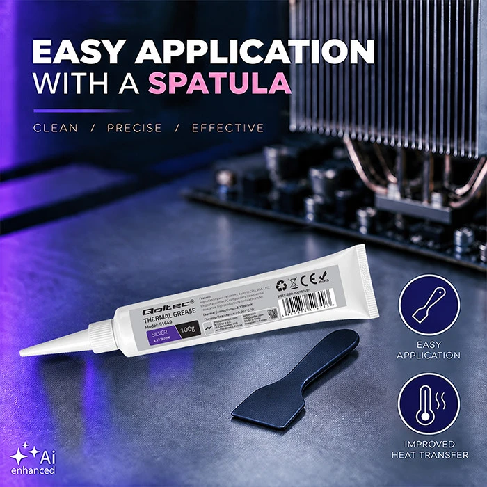 Qoltec terminė pasta 3.17 W/m-K 100g sidabrinė