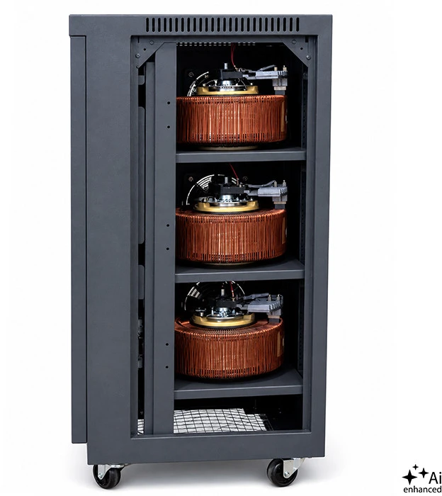 Qoltec Trójfazowy stabilizator napięcia AVR MULTIPROTECTION |10kVA | Dokładność ± 3% | Serwomotor 3F | LCD | Expert Line
