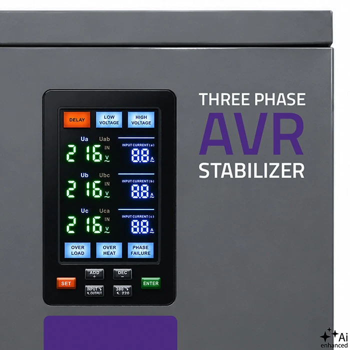 Qoltec Trójfazowy stabilizator napięcia AVR MULTIPROTECTION |10kVA | Dokładność ± 3% | Serwomotor 3F | LCD | Expert Line