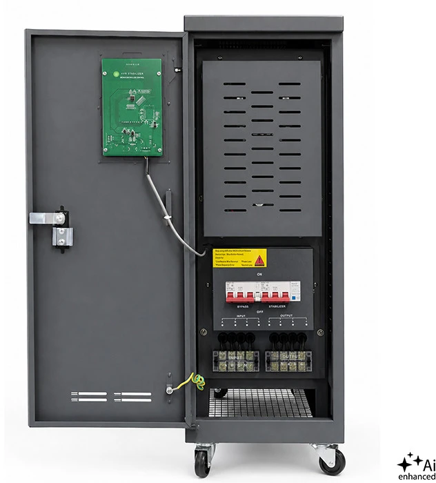Qoltec Trójfazowy stabilizator napięcia AVR MULTIPROTECTION |15kVA | Dokładność ± 3% | Serwomotor 3F | LCD | Expert Line