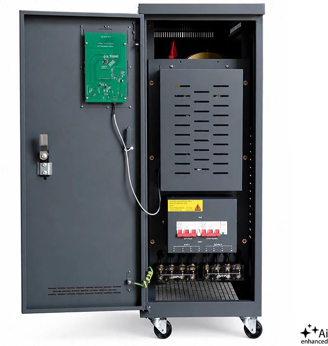 Qoltec Trójfazowy stabilizator napięcia AVR MULTIPROTECTION | 30kVA | Dokładność ± 3% | Serwomotor 3F | LCD | Expert Line