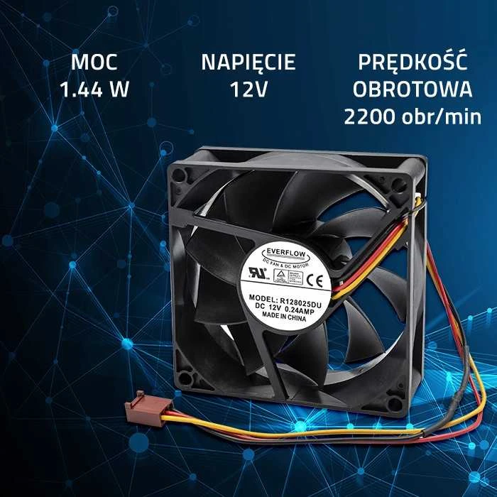 Qoltec GT 8025 ventiliatorius su techniniais parametrais