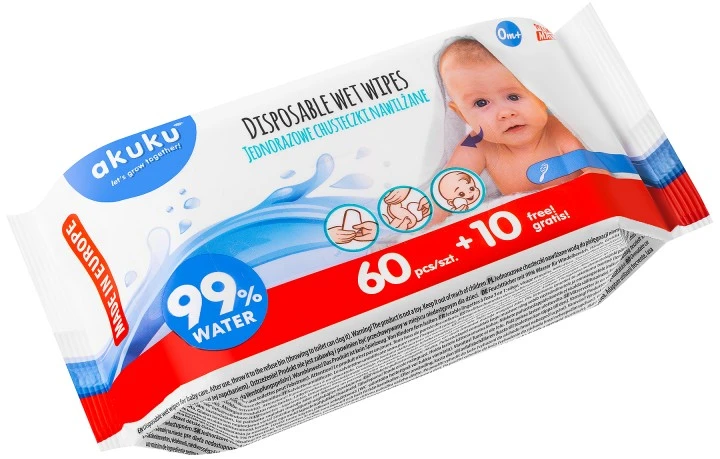 AKUKU drėgnos servetėlės, 70 vnt., A0031