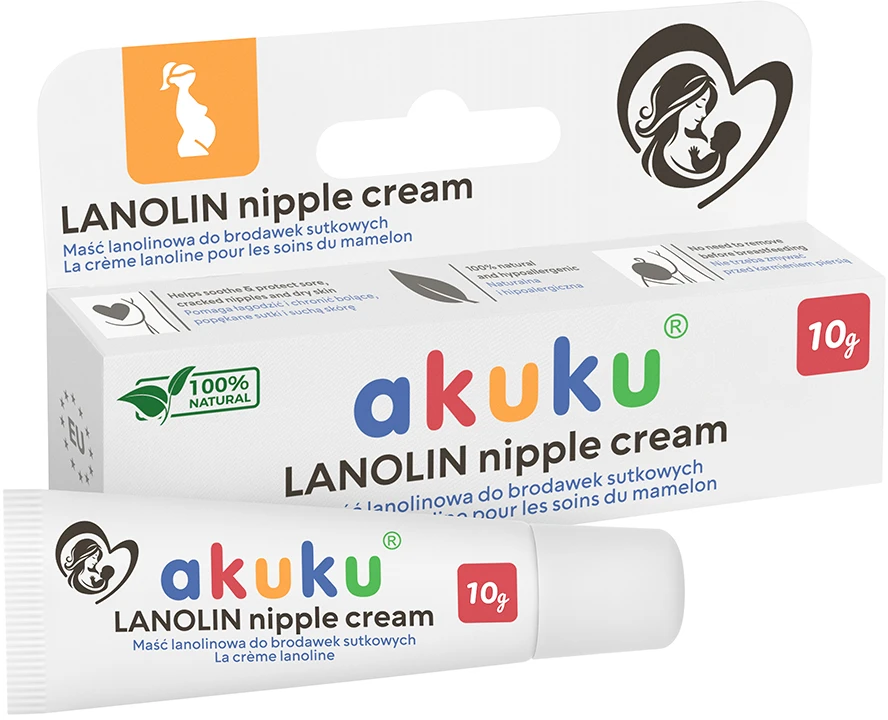 Akuku natūralus spenelių kremas su lanolinu, A0713