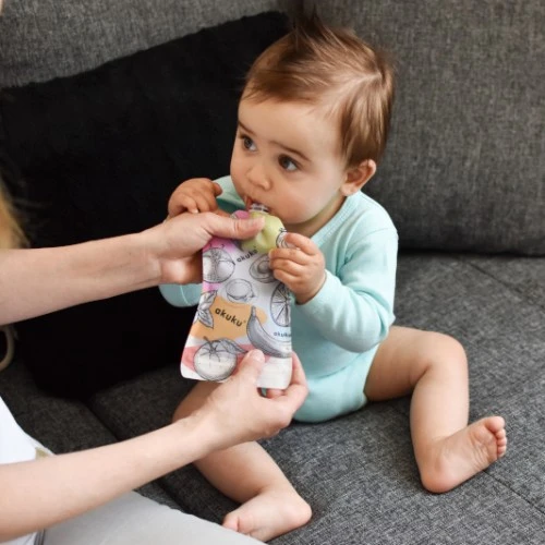 AKUKU daugkartiniai maišeliai kūdikių tyrelei laikyti, 5 vnt., А0056