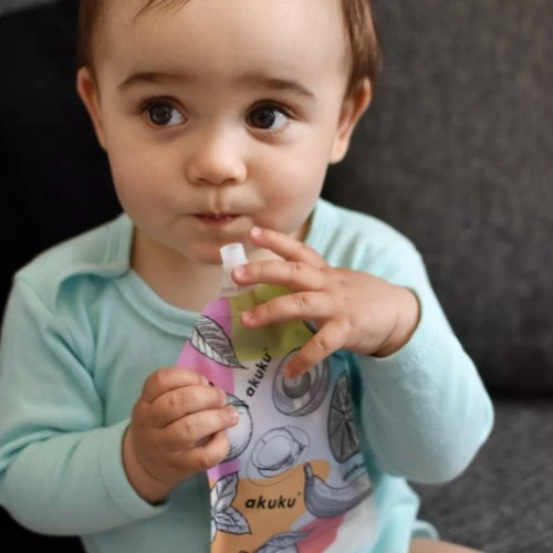AKUKU daugkartiniai maišeliai kūdikių tyrelei laikyti, 5 vnt., А0056