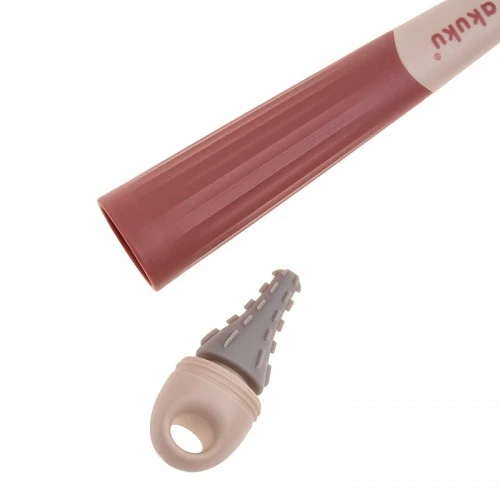 Albis Akuku buteliukų, puodelių ir žindukų silikoninis šepetys su kempine, beige/pink, A0512