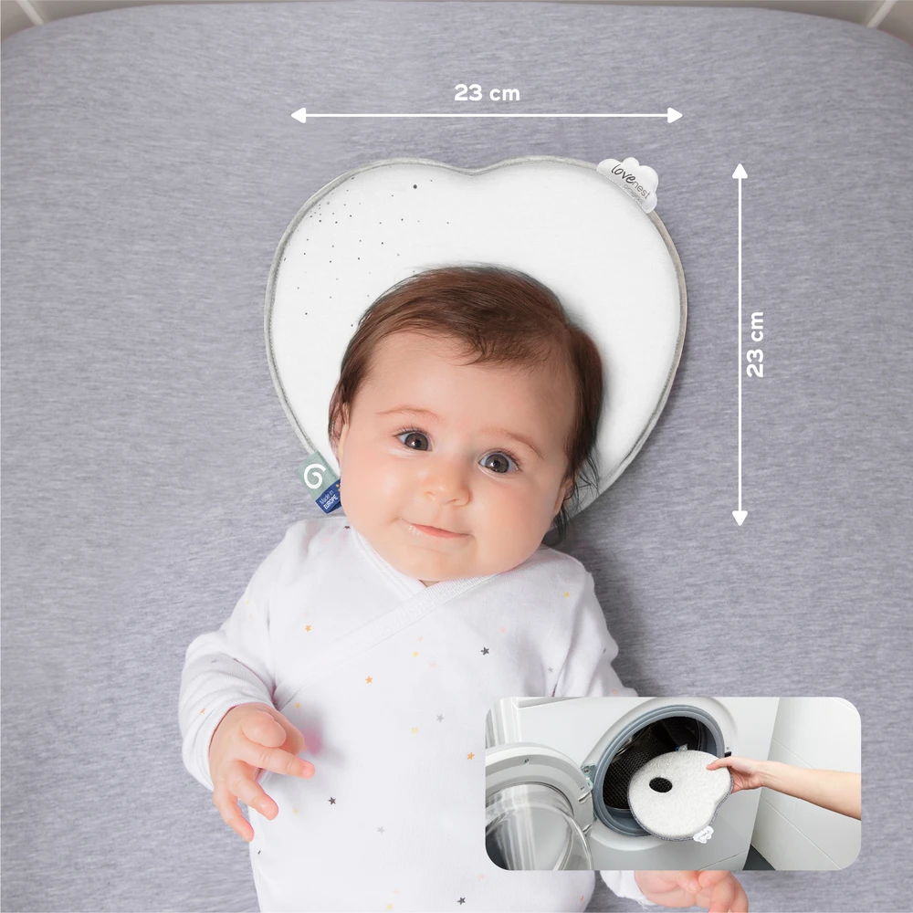 Babymoov pagalvė kūdikiui širdelė Lovenest pilka balta A050231