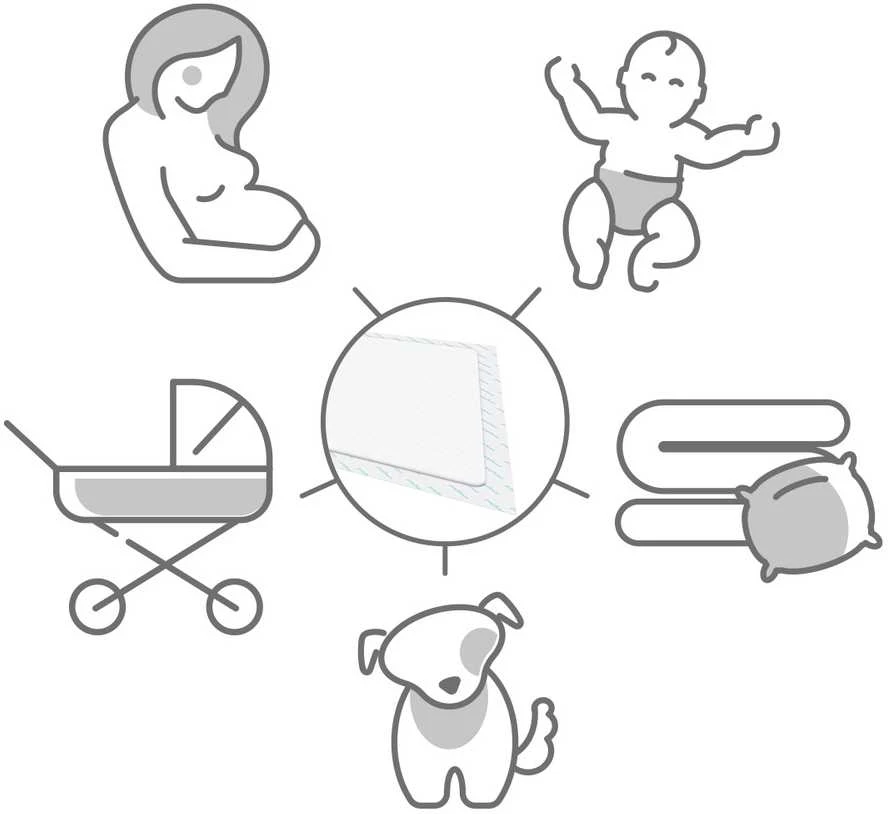 Babyono kūdikio pervystymo paklotai 12 vnt 40x60 513/12