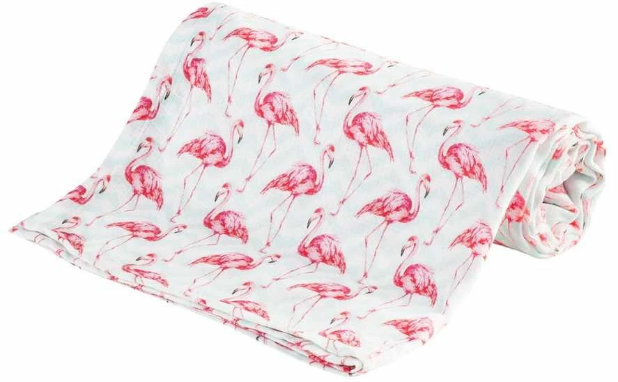 Bocioland bambukinis vystyklas 30X30 flamingo BOC0321