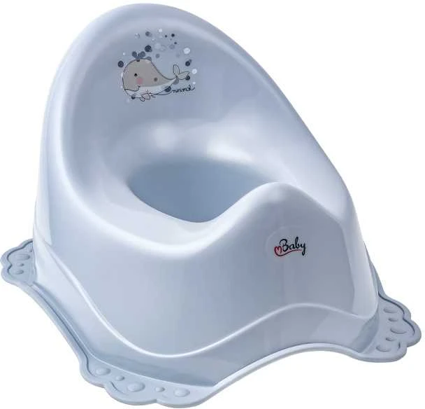 MALTEX Potty 2K su muzikine dėžute Banginis satino mėlynas