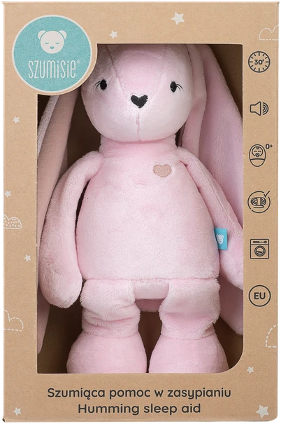 myHummy migdukas baltas triukšmas zuikis rožinis 3/1