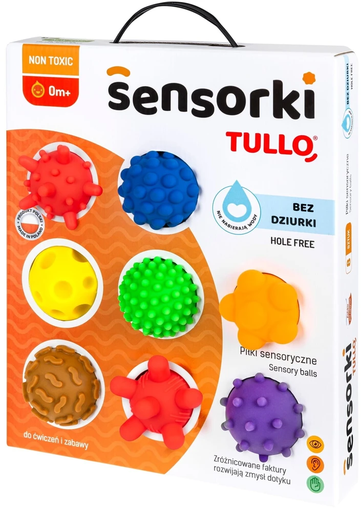 AM Tullo Sensoriniai kamuoliukai be skylučių TULLO 8 vnt.