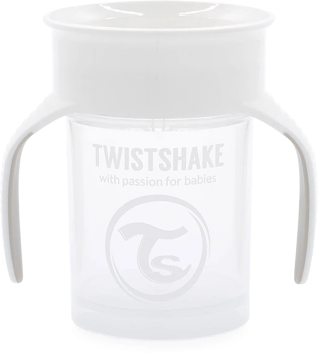 Twistshake gertuvė nuo 6mėn. 360°, balta 78931