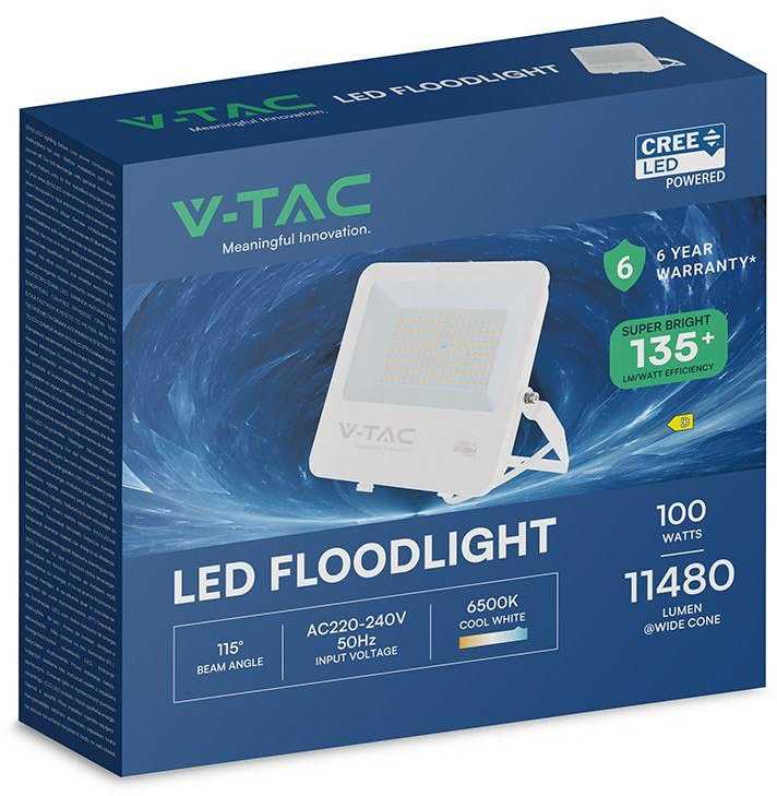 100W LED prožektorius, baltas, 6500K, CREE LED chip