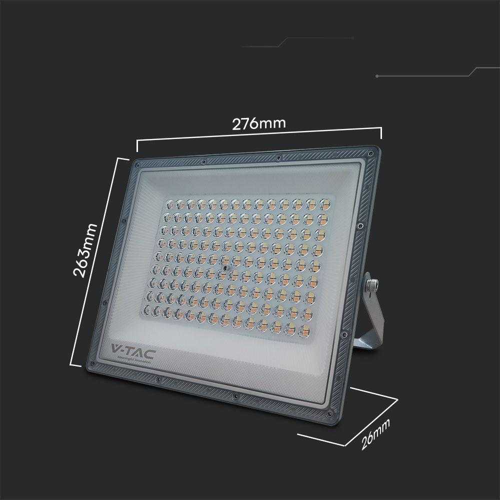 V-tac 100W LED prožektorius, pilkas, 3000/4000/6500K