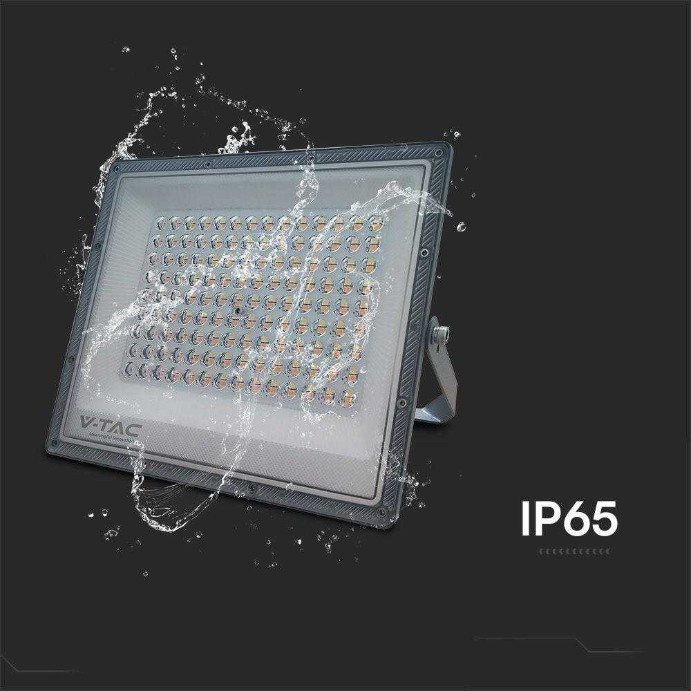 V-tac 100W LED prožektorius, pilkas, 3000/4000/6500K