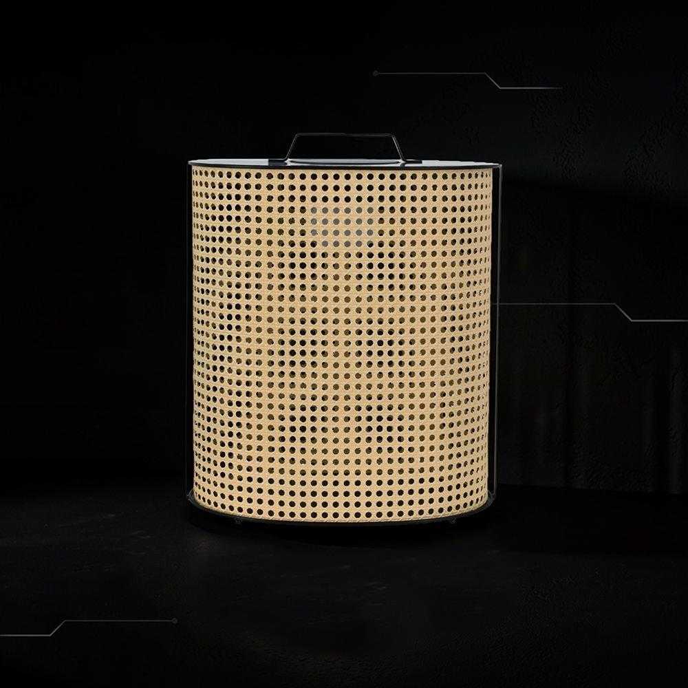 1,2W LED pastatomas įkraunamas lauko šviestuvas, medžio/juodos sp., 2800-3200K, dimeriuojamas, su saulės baterija